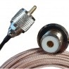 Rallonge Cable coaxial RG58 avec BNC Male et UHF Male (PL-259)