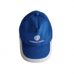 Casquette bicolore bleue et blanche Passion Radio