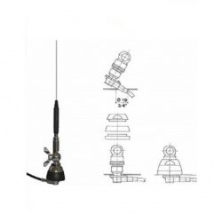 Antenne bi-bande Sirio SDB270 VHF-UHF 55cm à perçage
