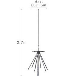 Antenne discone mobile Diamond D220R 100Mhz à 1.6Ghz Diamond Antenna Large-bande DIAMOND-D220R-120