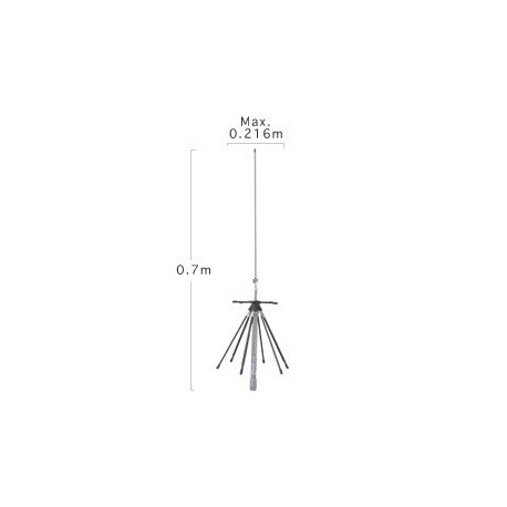 Antenne discone mobile Diamond D220R 100Mhz à 1.6Ghz Diamond Antenna Large-bande DIAMOND-D220R-120