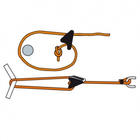 Tendeur de cordage simple noir taquet pour corde de 1 à 8 mm