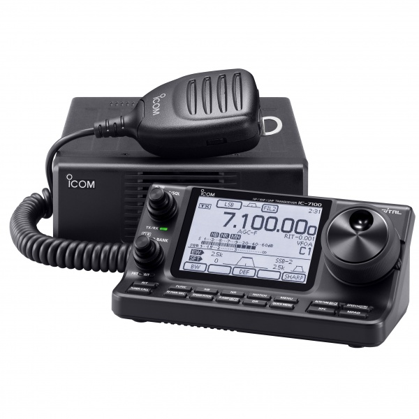 Mobile radioamateur ICOM IC-7100 HF/50MHz/VHF/UHF 100/50/35W, D-STAR