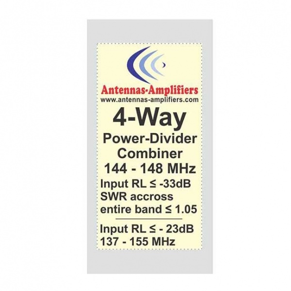 144-148 MHz 4 ports Power Divider Splitter Combiner 1/4 onde (AA)