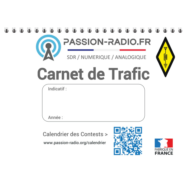 Carnet de trafic radio logbook papier Passion Radio 2023