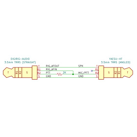 Câble Digirig Audio/PTT pour talkie walkie Yaesu