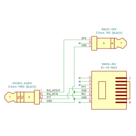 Câble Digirig pour ICOM avec connecteur RJ-45 & 3.5mm TRS