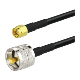 Rallonge Cable cordon coaxial RG58 avec UHF Male (PL-259) vers SMA Male