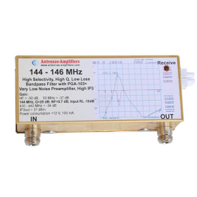 Préamplificateur 2m +25dB à faible bruit avec filtre passe-bande 144-146MHz